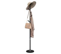 vidaXL Porte-manteau noir 175 cm fer enduit de poudre