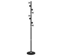vidaXL Porte-manteau 176 cm Noir en fer enduit de poudre