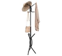 vidaXL Porte-manteau noir 176 cm fer enduit de poudre