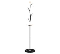 vidaXL Porte-manteau 177 cm noir en fer enduit de poudre