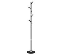 vidaXL Porte-manteau noir 175 cm fer enduit de poudre
