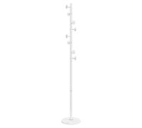 vidaXL Porte-manteau, Porte-vêtements sur Pied, Cintre avec Patère, Portant à Vêtements Couloir Salon Chambre, Moderne, Blanc 176 cm Fer Enduit de Poudre