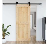 vidaXL Porte NARVIK 90x210 cm bois massif de pin, porte intérieure, porte de grange coulissante, porte de grange moderne, 154439