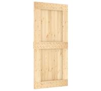 Porte coulissante en bois de pin massif - VidaXL - 95x210 cm - Gain d'espace - Rustique