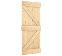 vidaXL Porte NARVIK Naturel 85 x 210 cm Bois de pin massif, Porte rectangulaire moderne, en pin massif, gain de place, séparation de pièces pratique, design contemporain