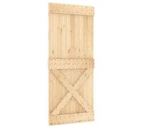 vidaXL Porte NARVIK Naturel 90 x 210 cm Bois de pin massif