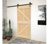 vidaXL Porte NARVIK Naturel 90 x 210 cm Bois de pin massif 351043