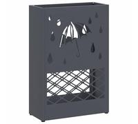 vidaXL Porte-Parapluie avec Stockage Anthracite 28 x 12 x 41 cm Acier, Organisateur d'entrée, Support en métal rectangulaire, Rangement Moderne, Porte-Parapluie Robuste, Rack Compact