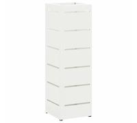 vidaXL Porte-Parapluie Blanc 15,5 x 15,5 x 49 cm Métal, Support d'parapluie Moderne pour Salon, Rangement Durable et Compact, idéal pour l'organisation à la Maison