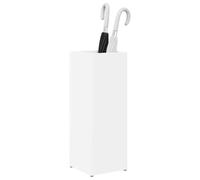 vidaXL Porte-parapluie Blanc 20 x 20 x 55,5 cm Bois d'ingénierie, Mobilier pratique, Support moderne, Support rectangulaire, Rangement en bois, Organisateur d'entrée, Compartiment pour parapluies, Meu
