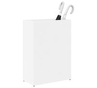 vidaXL Porte-parapluie Blanc 40 x 20 x 55,5 cm Bois d'ingénierie, Mobilier pratique, Support moderne, Support rectangulaire, Rangement en bois, Organisateur d'entrée, Compartiment pour parapluies, Meu