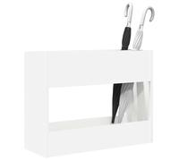 vidaXL Porte-Parapluie Blanc 65 x 24 x 50 cm Bois d'ingénierie, Support élégant, Porte-Parapluie Moderne, Rangement Durable, Organiseur rectangulaire pour Votre entrée