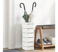 vidaXL Porte-parapluie Blanc Bois Standard Porte-parapluie Moderne