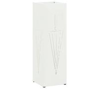 Vidaxl Porte-Parapluie Blanc Métal Compact Porte-Parapluie