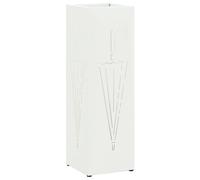 vidaXL Porte-Parapluie Blanc Métal Compact Porte-Parapluie