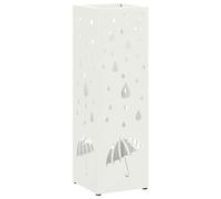 Vidaxl Porte-Parapluies Blanc Métal Standard Motif Porte-Parapluies