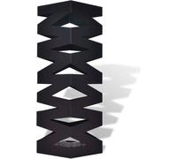 vidaXL Porte-parapluie Canne de marche en acier noir carré 48,5 cm