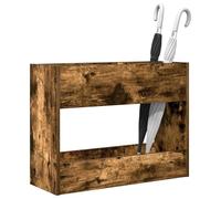 vidaXL Porte-parapluie Chêne fumé 65 x 24 x 50 cm Bois d'ingénierie