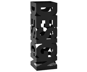 vidaXL Porte-Parapluie Design Acier Noir Support de Parapluies Meuble d'Entrée