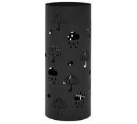vidaXL Porte-parapluie Design Parapluies Acier Noir