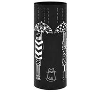 Porte-parapluie Femmes Acier Noir - VidaXL Noir