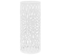 vidaXL Porte-Parapluie Feuilles Acier Blanc Support Parapluie Meuble d'Entrée