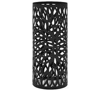 vidaXL Porte-parapluie Feuilles Acier Noir 246802