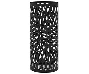vidaXL Porte-Parapluie Feuilles Acier Noir Support Parapluie Meuble d'Entrée