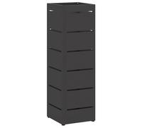 vidaXL Porte-Parapluie Noir Métal Moyen Rangement Porte-Parapluie