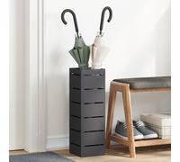 Vidaxl Porte-Parapluie Noir Métal Moyen Rangement Porte-Parapluie