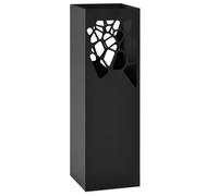 vidaXL Porte-parapluie Pierres Acier Noir