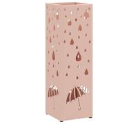 vidaXL Porte-Parapluie Rose 15,5 x 15,5 x 49 cm Métal, Support d'parapluie Moderne pour Salon, Rangement Durable et Compact, idéal pour l'organisation à la Maison