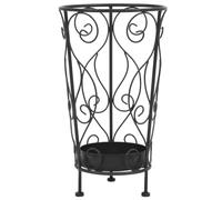 vidaXL Porte-parapluie Style vintage Métal 26 x 46 cm Noir