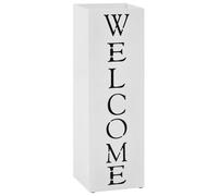 Vidaxl Porte-Parapluie Welcome Acier Blanc