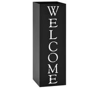 vidaXL Porte-parapluie Welcome Acier Noir