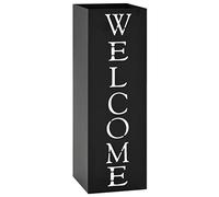 vidaXL Porte-Parapluie Welcome Acier Noir Support Parapluies Meuble d'Entrée