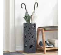 vidaXL Porte-parapluie Anthracite Métal Standard Incrustations Décoratives