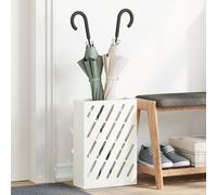 Vidaxl Porte-Parapluies Blanc Métal Compact Décoratif Porte-Parapluies