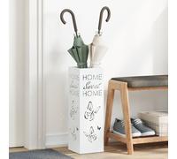 Vidaxl Porte-Parapluies Blanc Métal Standard Durable Porte-Parapluies