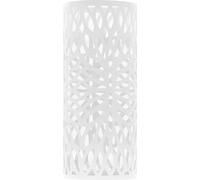 vidaXL Porte-parapluies motif feuilles acier blanc