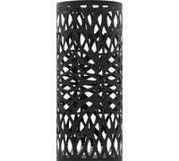 vidaXL Porte-parapluies motif feuilles acier noir