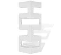 vidaXL Porte-parapluies Porte-parapluies Canne de marche acier carré blanc 48,5 cm