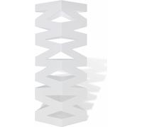 vidaXL Porte-parapluies Porte-parapluies Canne de marche en acier blanc carré 48,5 cm