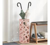 Vidaxl Porte-Parapluies Rose Métal Moyen Incrustations Décoratives