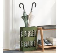 Vidaxl Porte-Parapluies Vert Olive Métal Moyen Porte-Parapluies