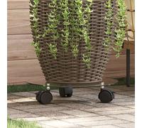 vidaXL Porte-plantes roulant 2 pcs Verre trempé 28 cm Rond