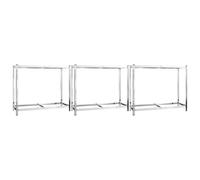 vidaXL Porte-pneus à 2 niveaux 3 pcs Argenté 110x40x110 cm Acier