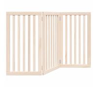 vidaXL Barrière pour Chien Pliable 3 Panneaux 150 cm Bois de peuplier, barrière pour Animaux de Compagnie, barrière de sécurité pour Chiens, barrière de sécurité pour Chien