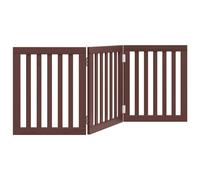 vidaXL Porte pour chiens 3 pièces Pliable Marron 150 cm Bois de peuplier