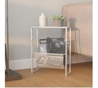vidaXL Porte-revue Argenté en acier 35 x 15 x 45 cm